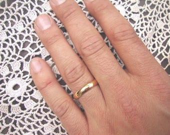22k solid Gold classic wedding band with custom engraving inside
