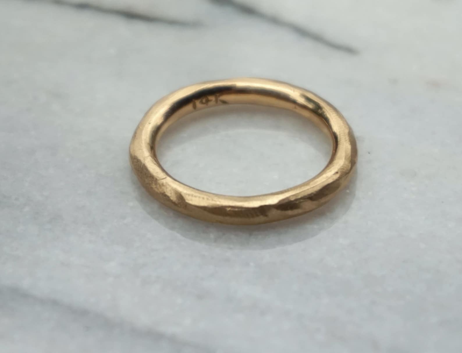 Mens Rough Textured Wedding Ring 3mm Thick, Heavy 14k 18k 22k Solid ...