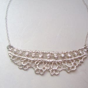 Ida cast Lace necklace in sterling silver image 4