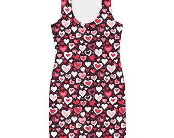 Valentine Hearts Bodycon dress