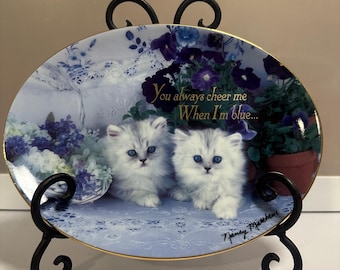 Vintage Franklin Mint "True Blue Friends" verzamelbord van Nancy Matthews bord nr. HA4165