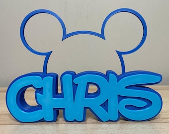 Personalized Disney Styled Name Plate, Customizable Birthday Christmas Teacher Gift