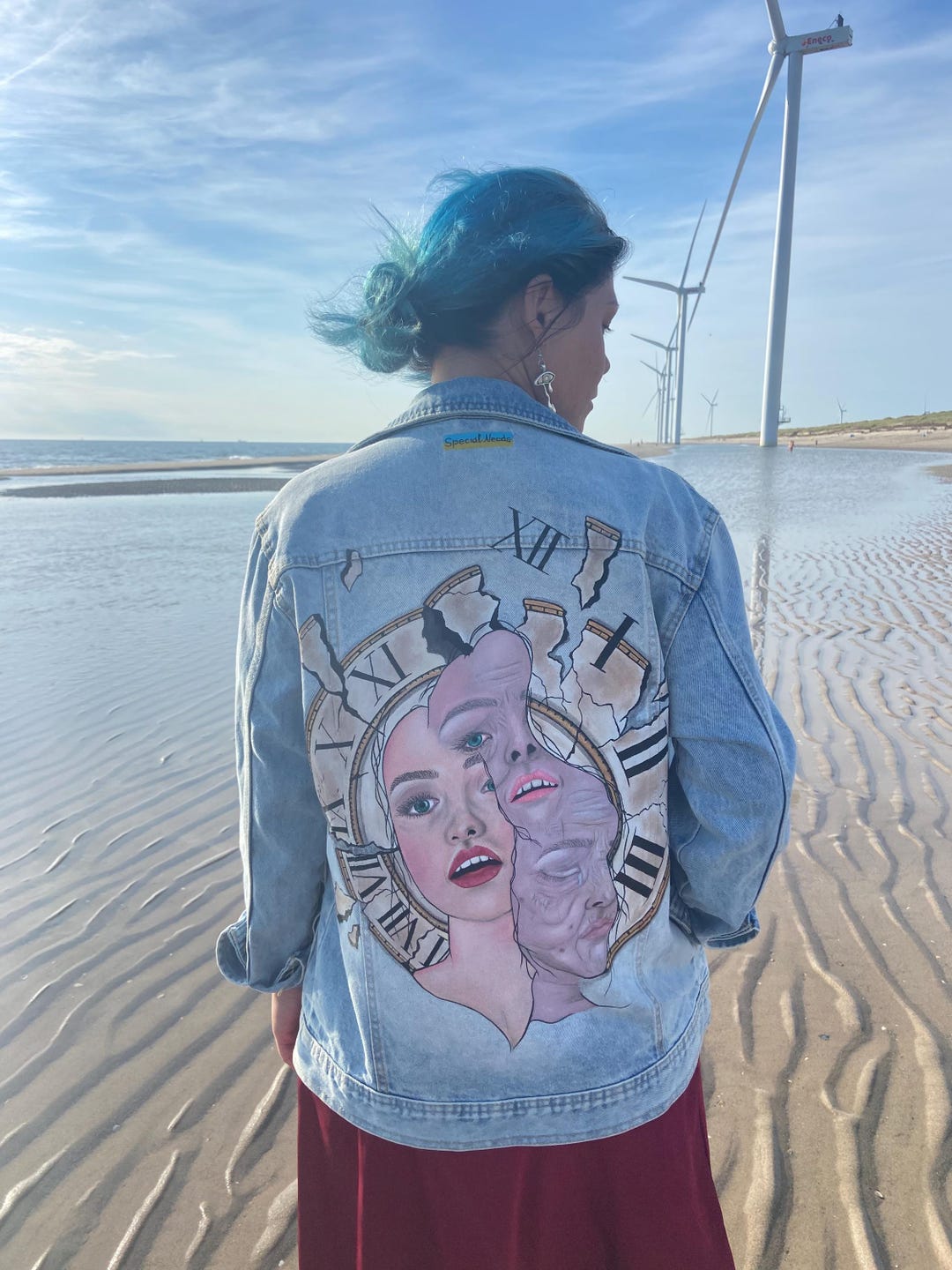 Custom Hand Painted Denim Jacket, Personalized Painted Jean Jacket ...