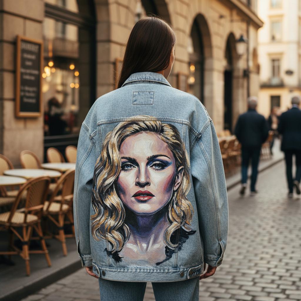 Custom Hand Painted Jacket – Michael Jackson and Madonna Inspired