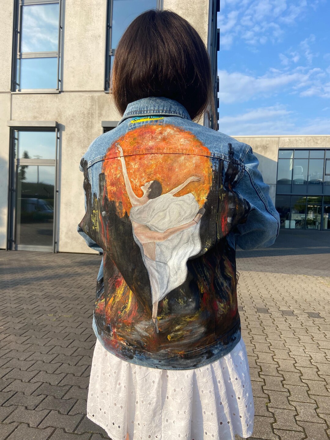 Hand Painted Denim Jacket – One of A Kind Custom Jean Jacket, Original ...