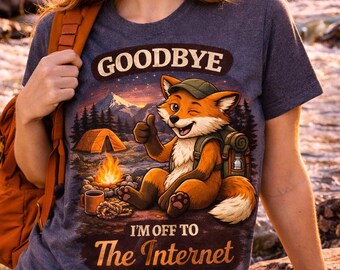 Funny Camping Fox PNG | Sarcastic Outdoor Shirt Design (Digital Download)