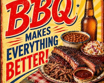 BBQ Makes Everything Better Canvas