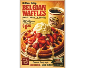 Belgian Waffles Poster Matte Canvas
