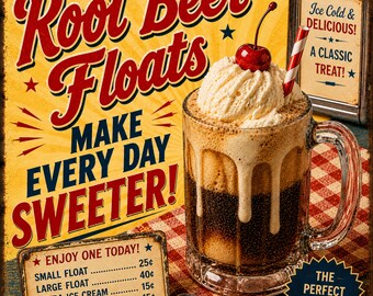 Root Beer Floats Make Every Day Sweeter Matte Canvas