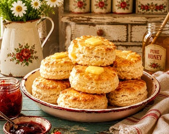 Buttermilk Biscuits Kitchen Still Life Canvas