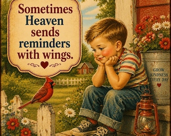Sometimes Heaven Sends Reminders with Wings Canvas