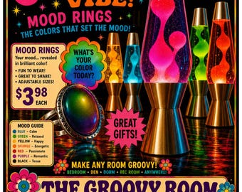 Groovy Vibe Mood Rings Lamps Matte Canvas