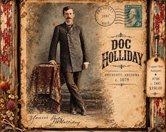 Doc Holliday Vintage Western Portrait Canvas