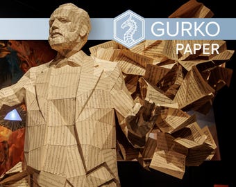 Personalized Custom Papercraft Order, Digital Template, PDF Download, Gurko, 3D LowPoly, Pepakura, DIY Origami Sculpture, Paper Decor