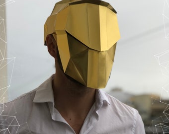 Papercraft Mask of the Future 2, Digital Template, PDF Download, Gurko, 3D Low Poly Animal Mask, DIY Origami, Pepakura, Paper Mask, Costume
