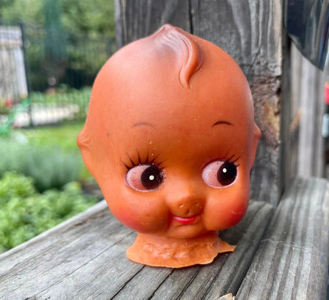 Vintage Doll Head Creepy Halloween Parts Milky Eyed Girl Etsy