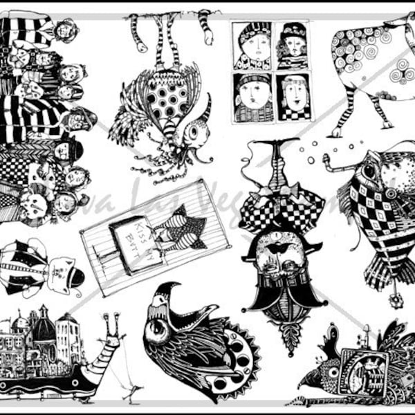 Art stamp plate Steampunk Rubber Stamp tateam EUC team flowers   tattoo. birds animals elephant stamps 883