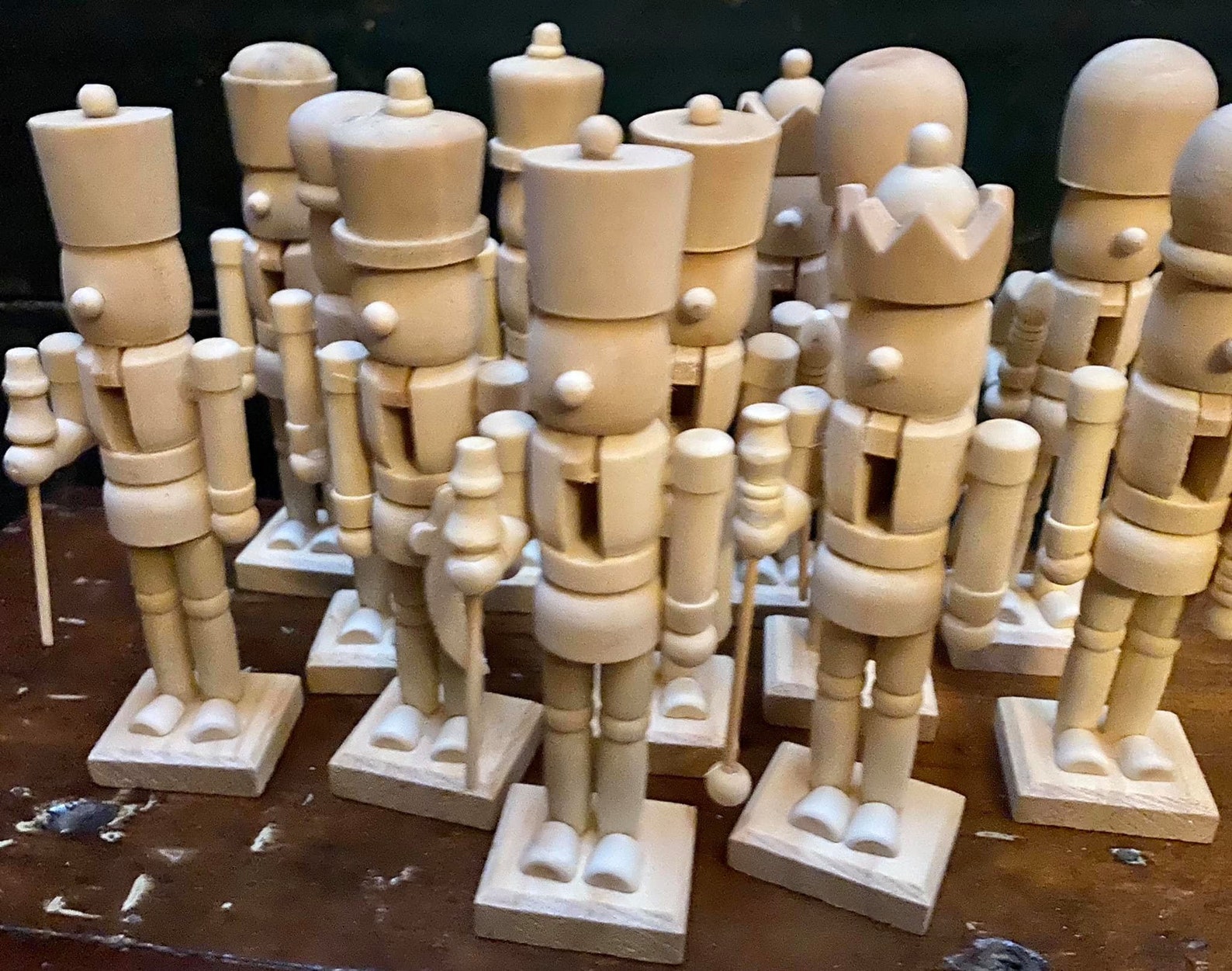 DIY wood nutcracker blank unpainted doll unfinished Christmas Etsy