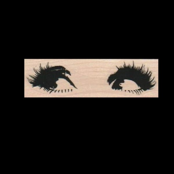 eyes looking up Rubber  stamp 19243 face woman lady eye facial body parts