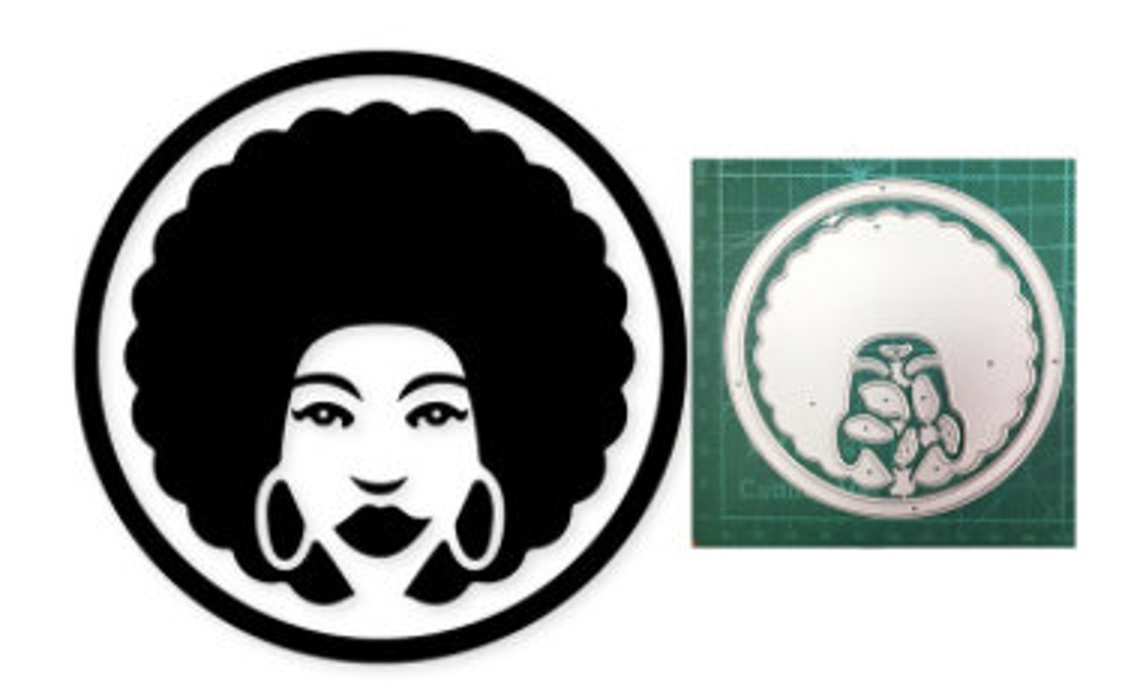 African American Woman metal cutting dies cut die face head | Etsy