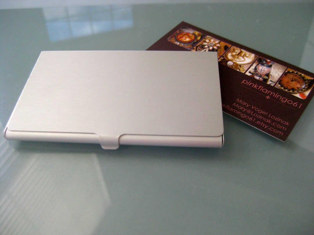 Metal Business Card Case Blank Parts Jewelry Clay Stainless Steel