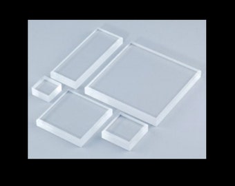 Acrylic Mount Set #2 Acrylic block rubber stamp unmounted Set    Acrylic Mounting Blocks