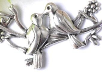 flying bird  connector supplies Charm silver jewelry findings  quantity 2  (drw900) necklace blanks