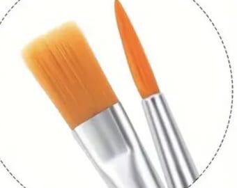 30pcs of Nylon Hair Paintbrushes, Featuring Flat And Round Tips,  paint brush wood artist supplies painting craft art