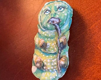 Ceramic Alice hooks smoking caterpillar