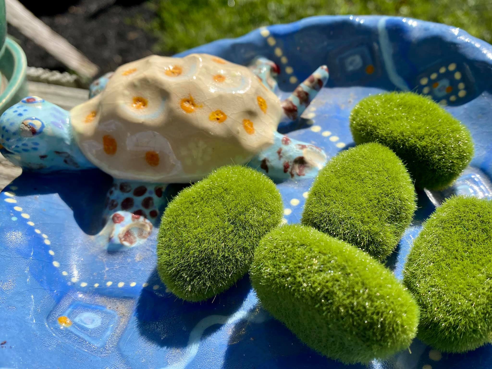 Moss Covered Faux Rocks Fairy Gardens Miniature Artificial Etsy