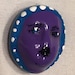 Handmade Clay Face Purple Grumpy Sad Head Buddha Mosaic Tile Woman Lady ...