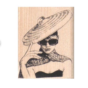 Lid Lady RUBBER STAMP,  997 woman face stamps glamorous girl pin up fashion