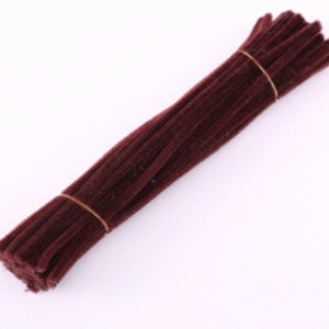 19 Brown wired pipe cleaners chenille  stems.   bears  STEMS  for your shabby creations