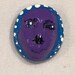 Handmade Clay Face Purple Grumpy Sad Head Buddha Mosaic Tile Woman Lady ...