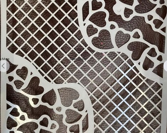 stencil hearts checkerboard Valentine  stencil floral reusable Background stencil shapes  Scrapbook craft   DIY Card Making  Stencil   Card