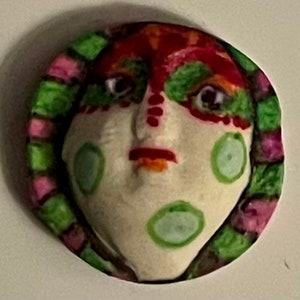 SALE small clay face doll parts  mask  fragment cabochon  craft  woman handmade woman mask doll parts head mask goddess  fragment ti