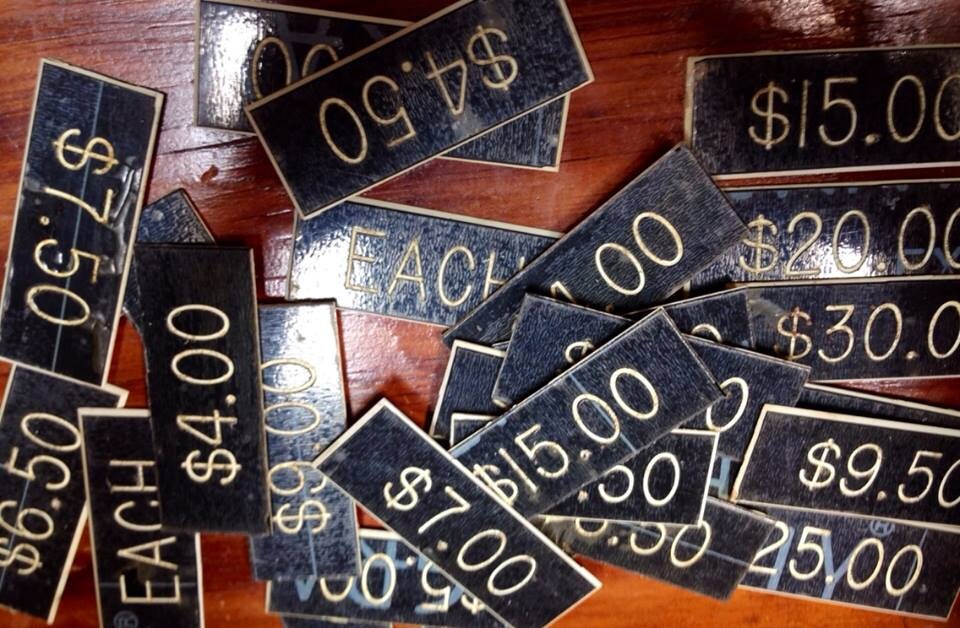 Vintage Grocery Store Price Tags RANDOM Assemblages Altered Etsy