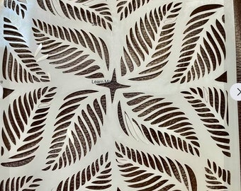 flowers  leaf print stencil floral reusable Background stencil shapes  Scrapbook craft   DIY Card Making  Stencil   Card