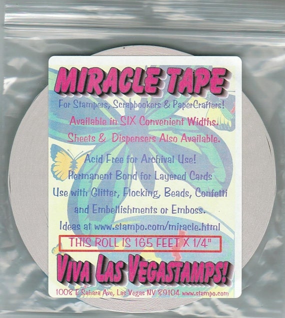 Double Sided Tape Miracle Tape Craft Scrapbooking Supplies Rubber Stamp  Miracle Tape 55 Yards 