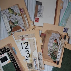 Vintage Folio Tasche Junk Journal Aktenordner Ephemera