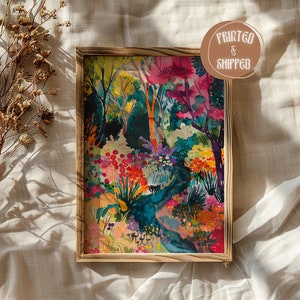 Matisse Print | Cottagecore Wall Art | Colorful Botanical Print | Maximalist Wall Art | Gouache Painting | Floral Wall Art | Boho Art Print