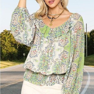 lime green chiffon blouse