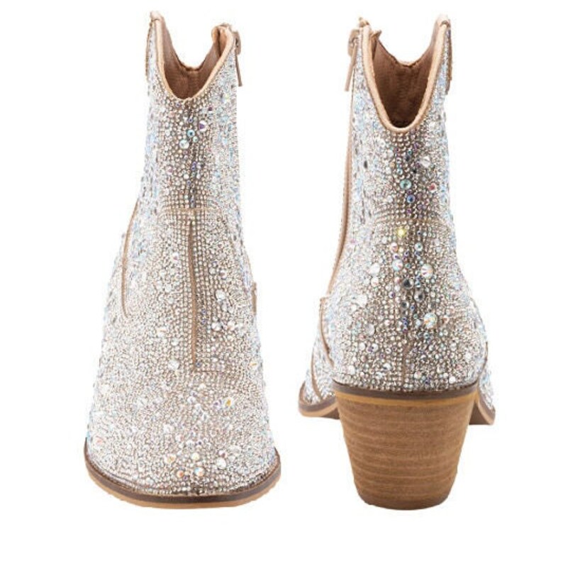 Corkys Shine Bright Rhinestone Boots Etsy