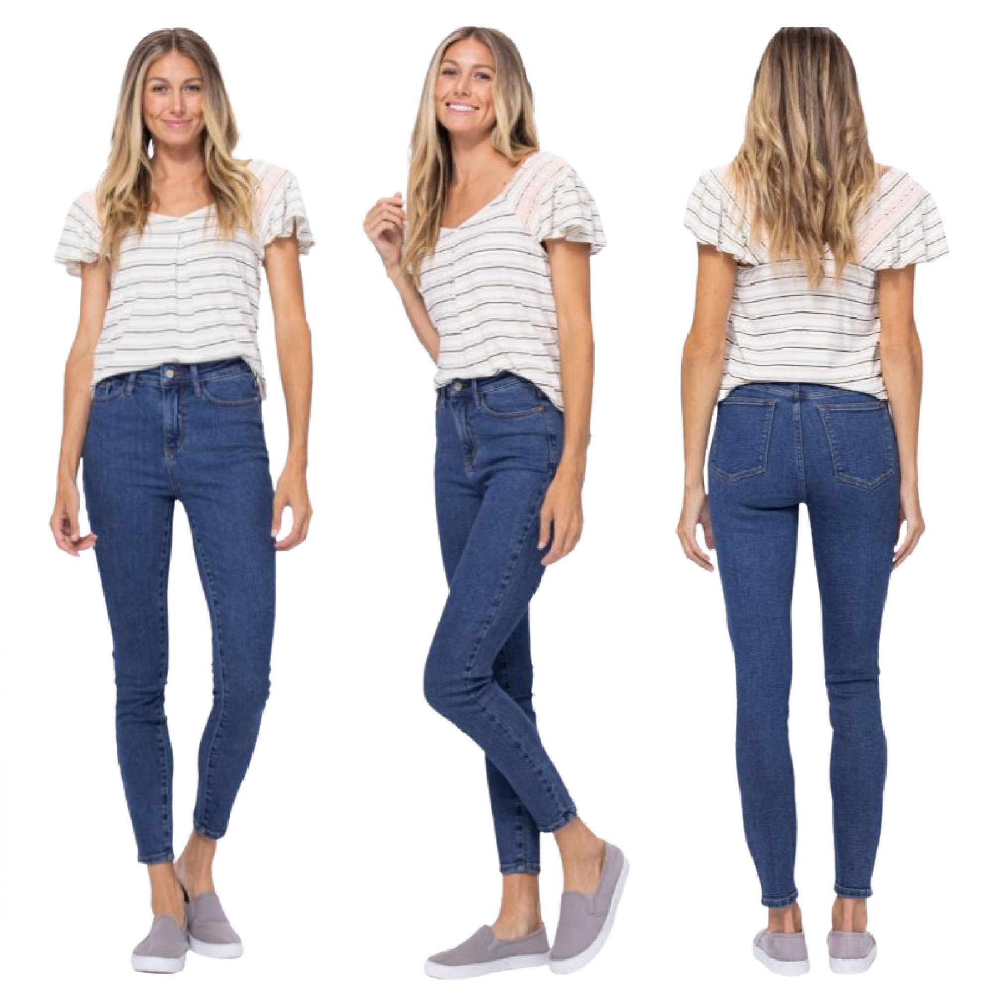 Judy Blue High Rise Stone Wash Skinny 