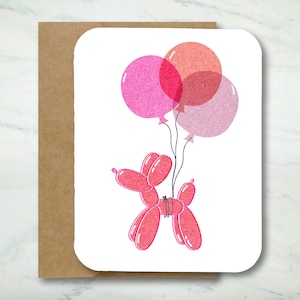 Carte chien ballon