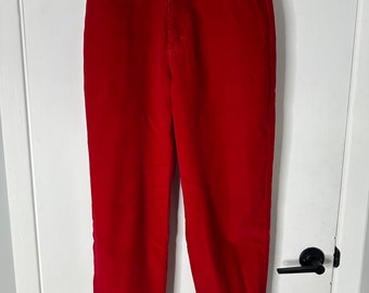 Pantaloni vintage in velluto a coste rossi Lee taglia 12