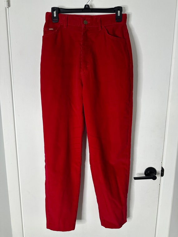 Vintage Lee Red Corduroy Pants Size 12