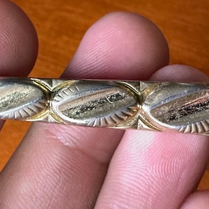 Vintage Speidel Tie Bar Clip Gold Tone Design #3D