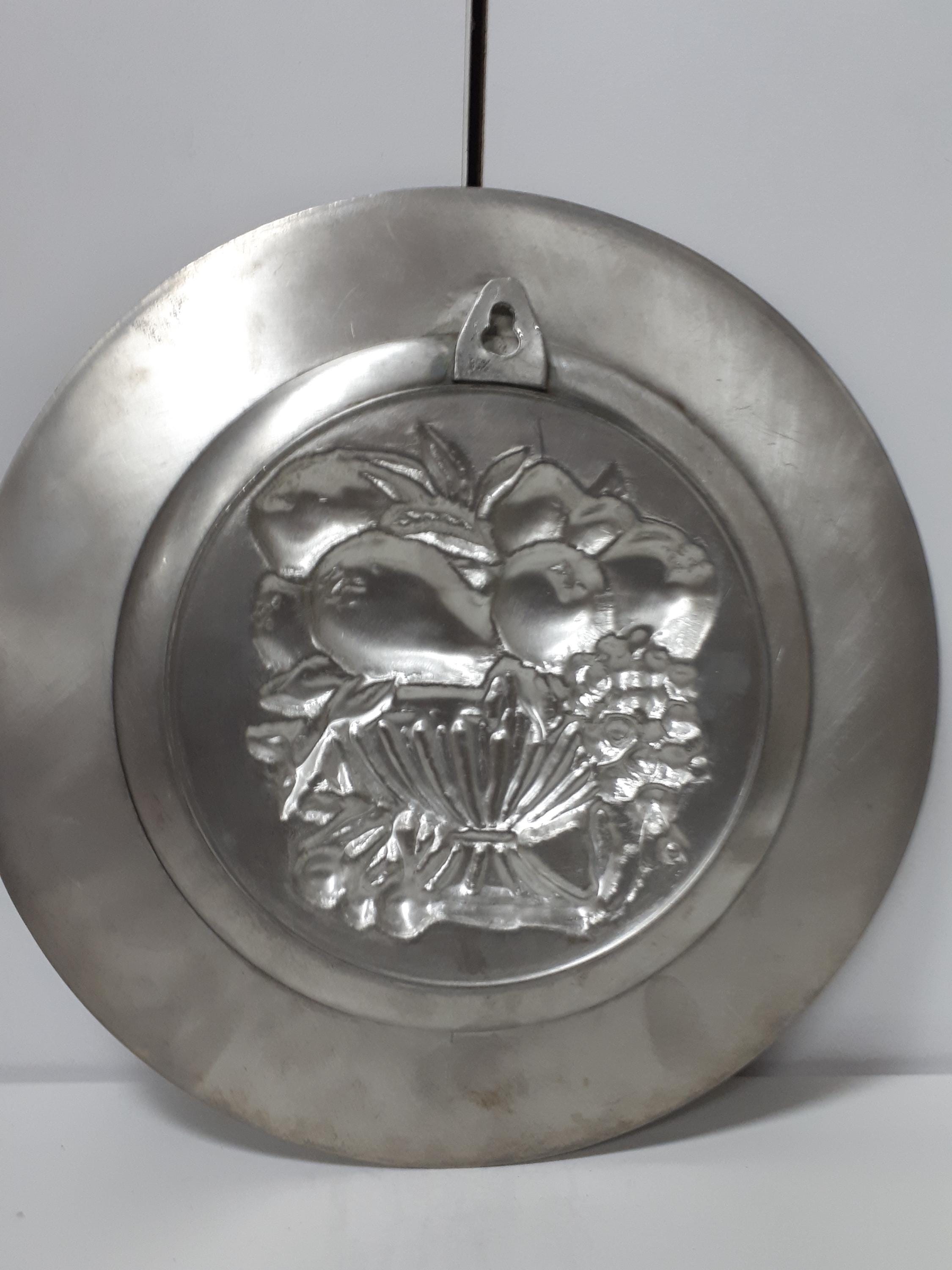 Etain Zinn Pewter Wall Hanging Plate 97% Tin - Etsy