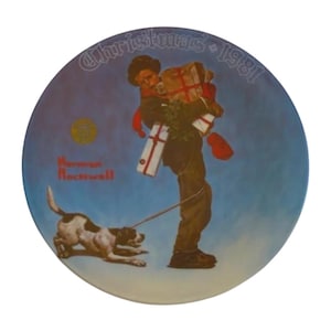 Norman Rockwell Christmas 1981 Plate